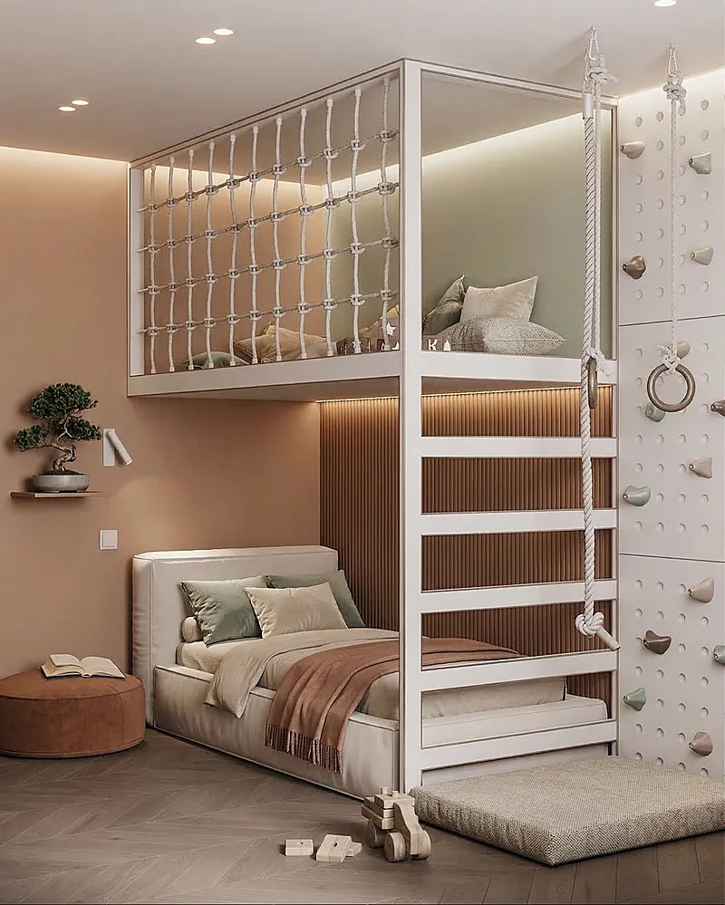 Кровать-чердак Шалаш — Eco Warm