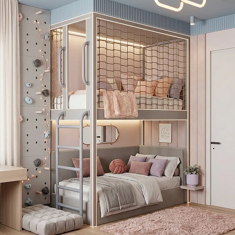 Кровать-чердак Замок — Girls