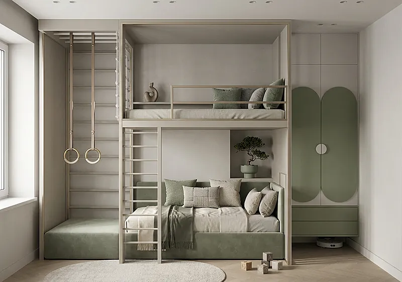 Кровать-чердак Ракета — Eco Sage