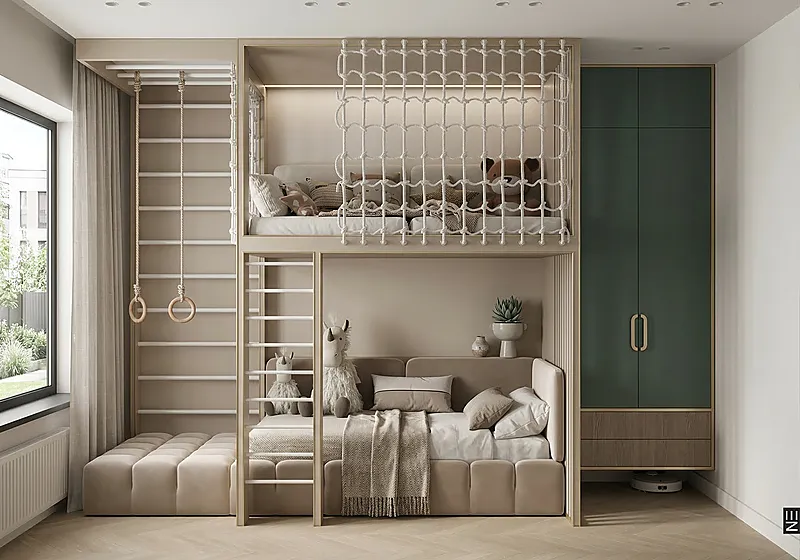 Кровать-чердак Ракета — Unisex