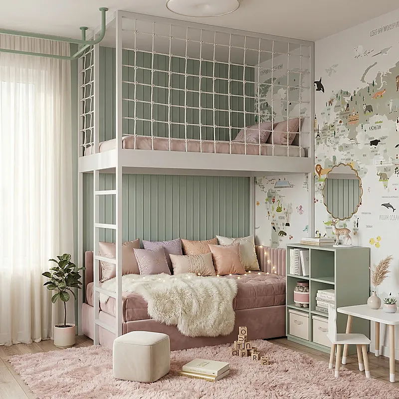 Кровать-чердак Старт — Girls