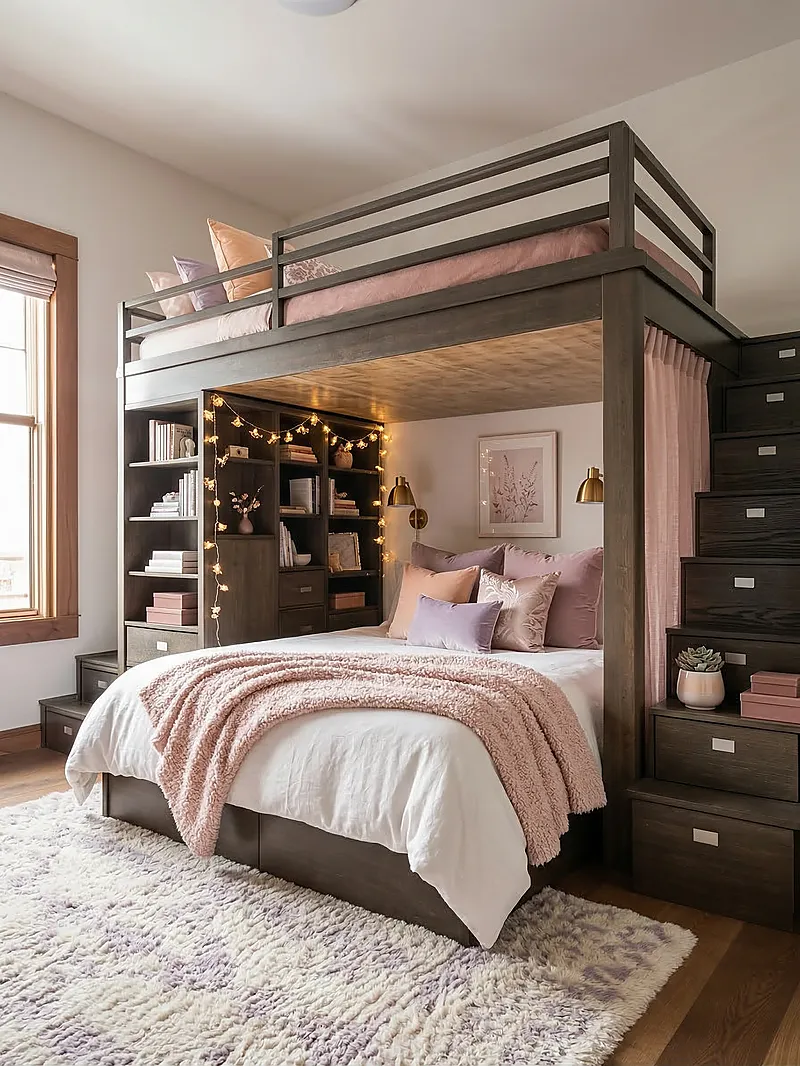 Кровать-чердак Форпост — Girls