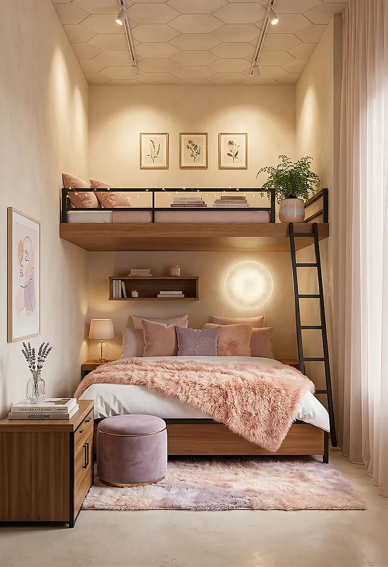 Кровать-чердак Склад — Girls