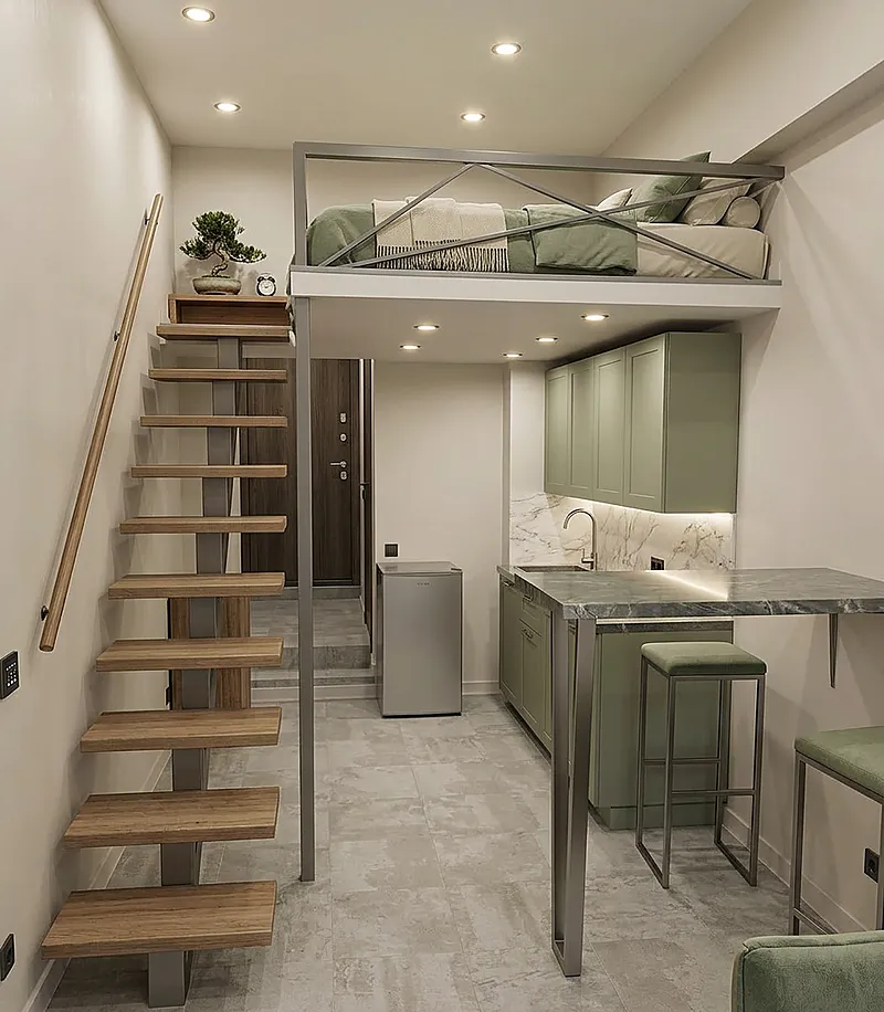 Кровать-чердак Пьедестал-2 — Eco Sage