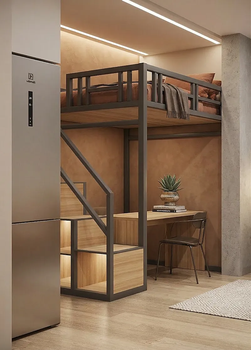 Кровать-чердак Форж — Eco Warm