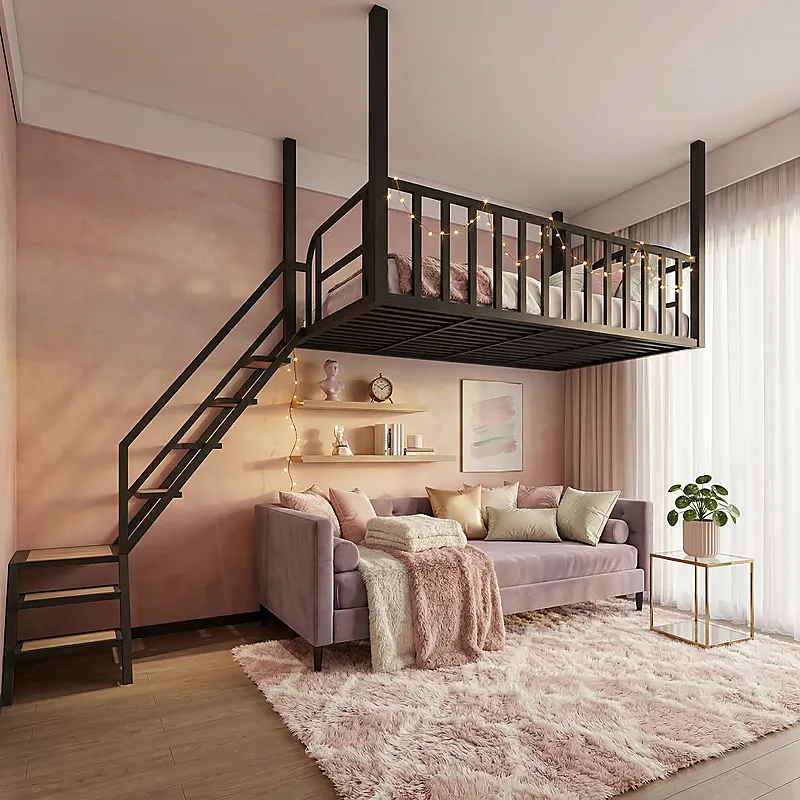 Кровать-чердак Техно — Girls