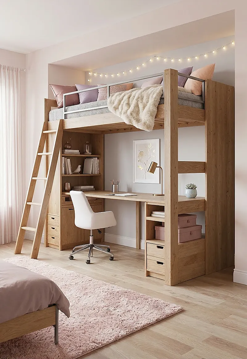Кровать-чердак Кварта — Girls